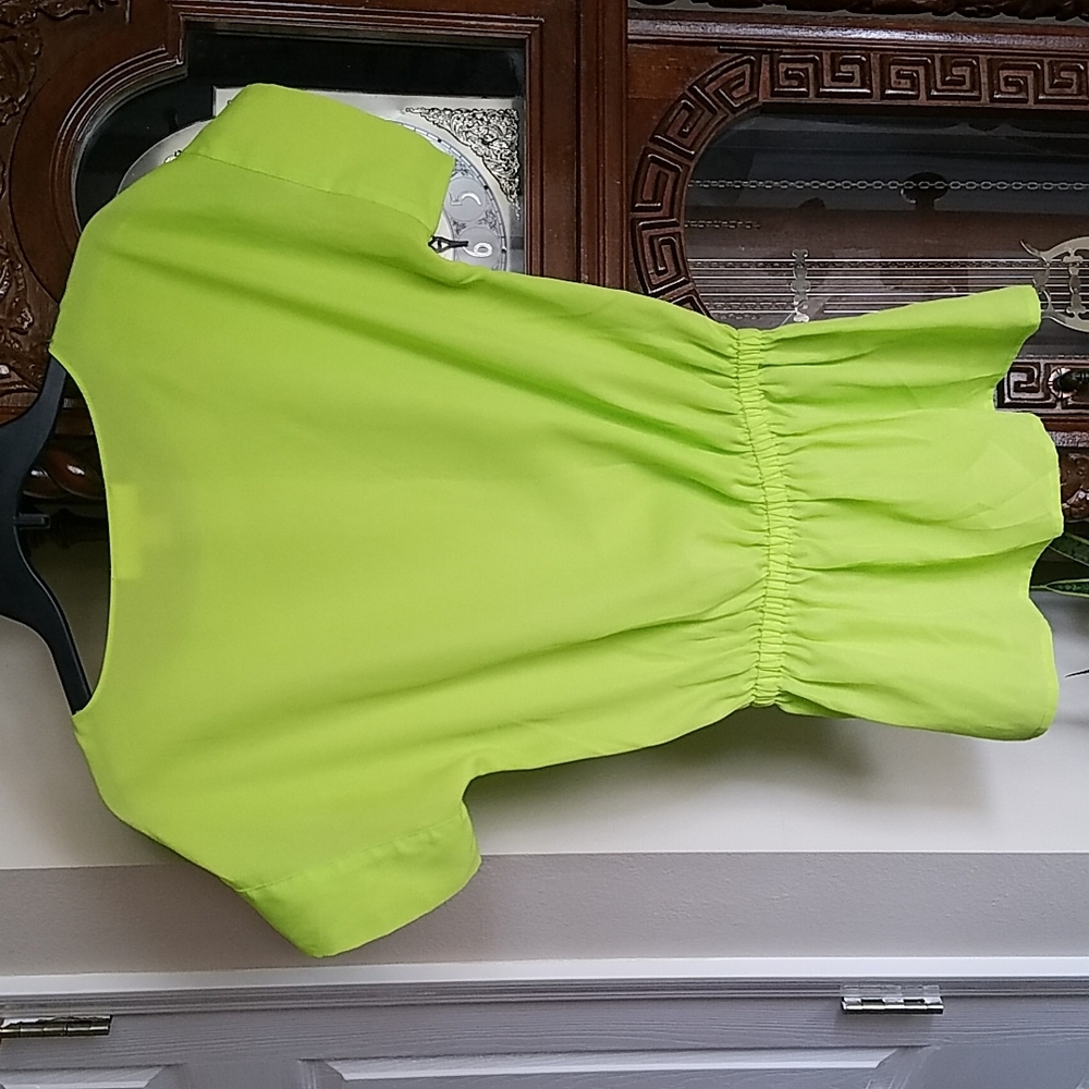 Michael Kors, 0218, neon green top, Size 2 - Picture 6 of 7